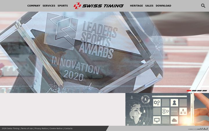 Captura de pantalla de swisstiming.com