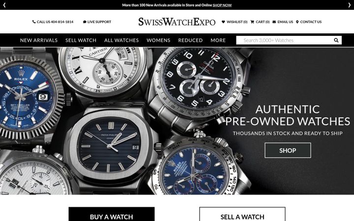 Screenshot of swisswatchexpo.com