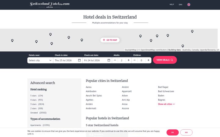 Screenshot του switzerlandhotel24.com