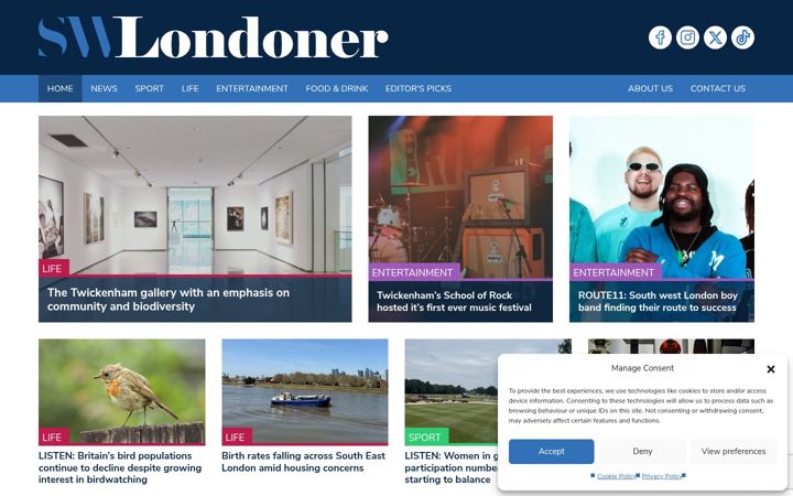 Screenshot of swlondoner.co.uk