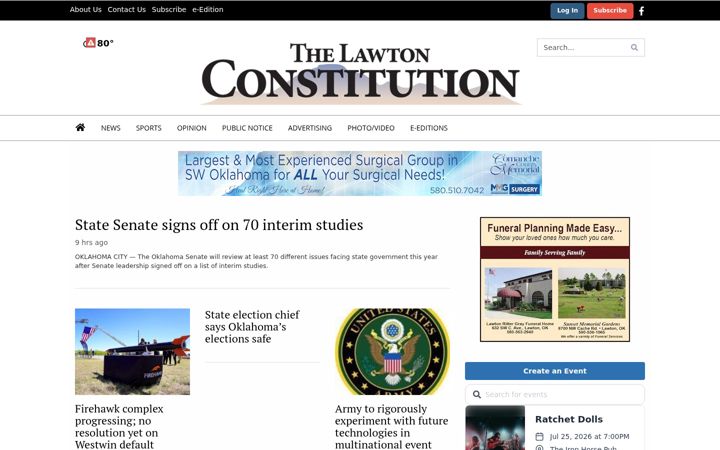 Screenshot of swoknews.com