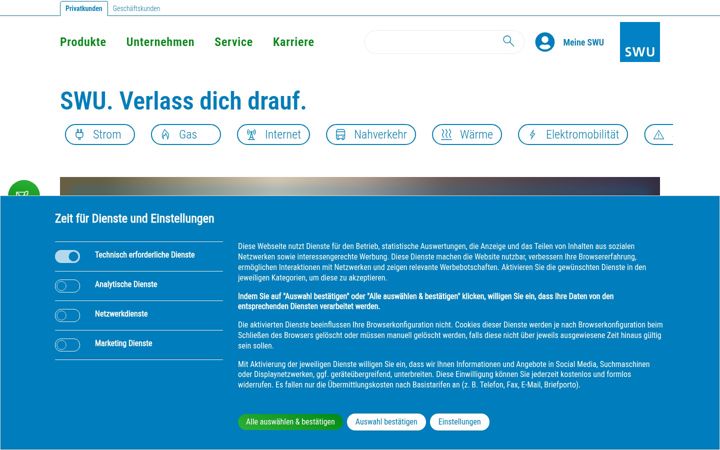 Screenshot of swu.de