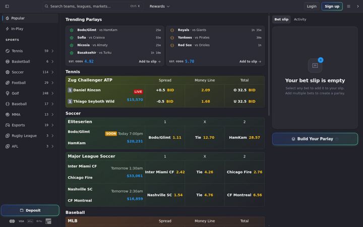 Screenshot of sx.bet