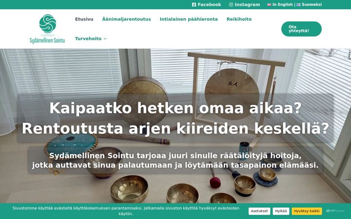 Zrzut ekranu sydamellinensointu.fi