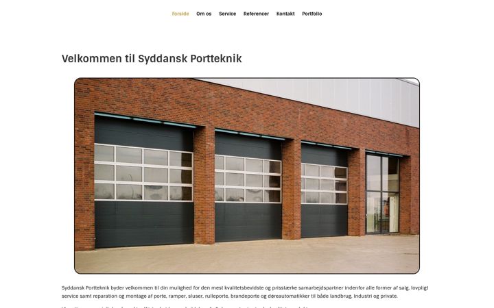 Snímek obrazovky syddanskportteknik.dk