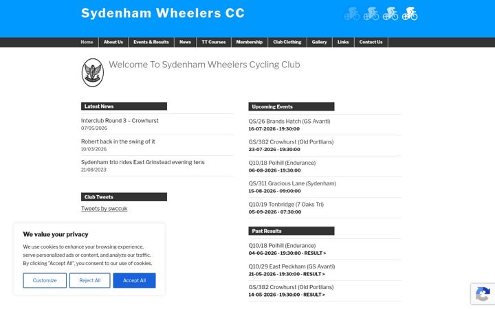 Skärmbild av sydenhamwheelers.co.uk