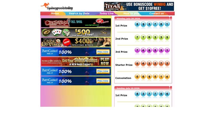 Screenshot of sydneypoolstoday.com