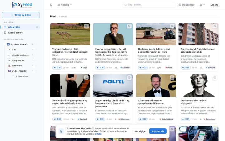 Screenshot of syfeed.com