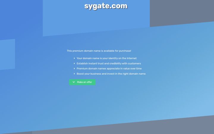 Screenshot of sygate.com