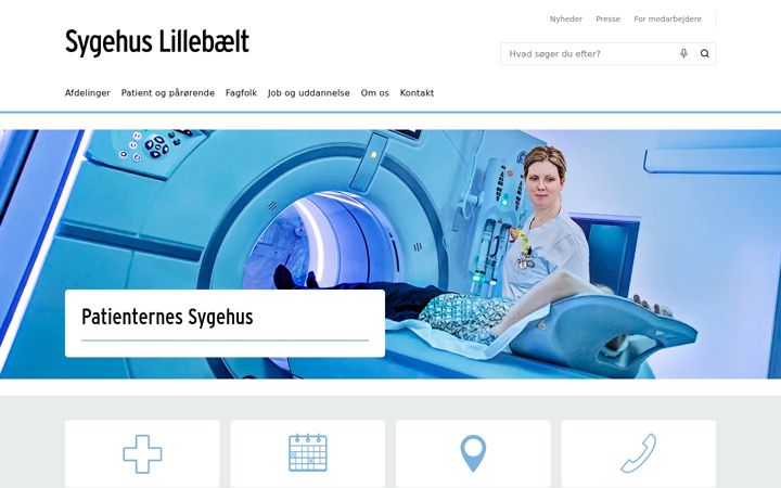 Screenshot von sygehuslillebaelt.dk