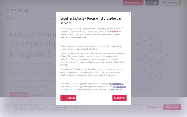 Screenshot of sygnum.com