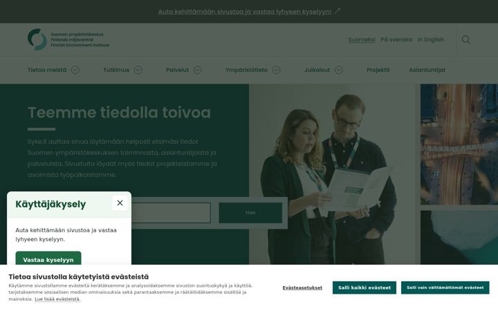 Screenshot of syke.fi