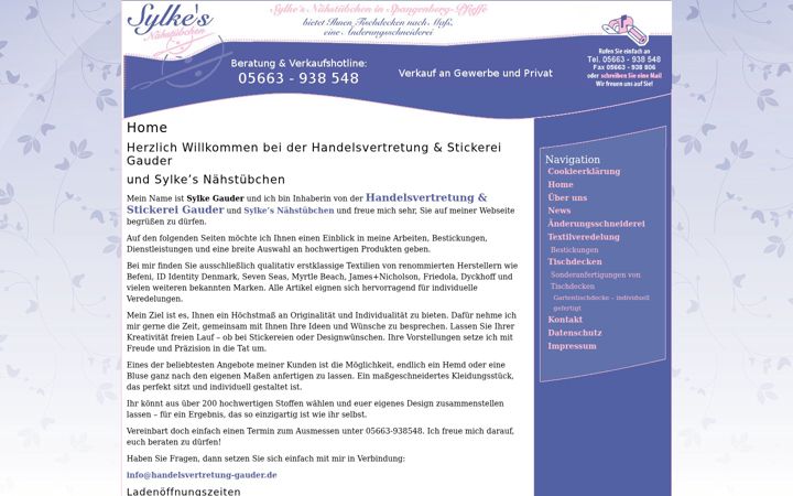 Snimka zaslona za sylkesnaehstuebchen.de