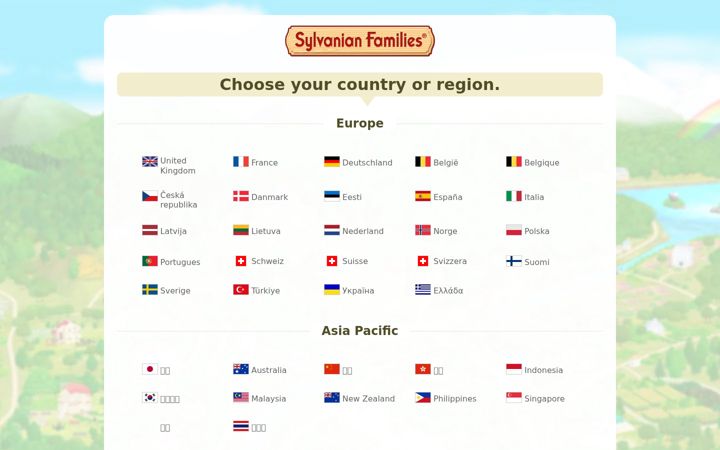 Screenshot of sylvanianfamilies.com