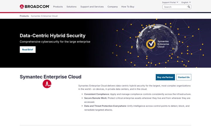 Kuvakaappaus sivustosta symantec.com