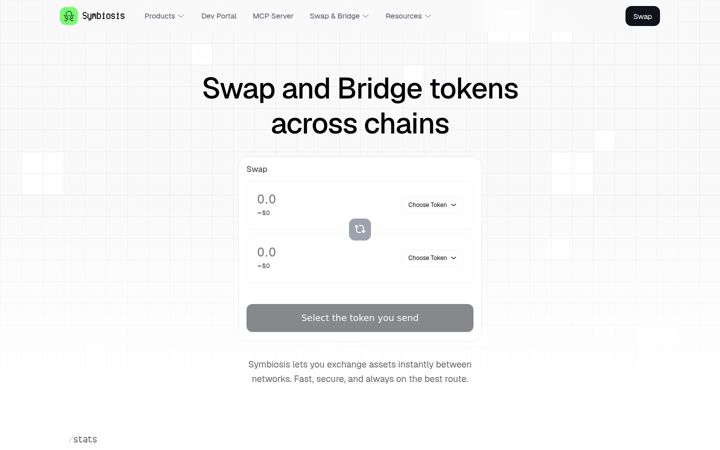 Screenshot of symbiosis.finance