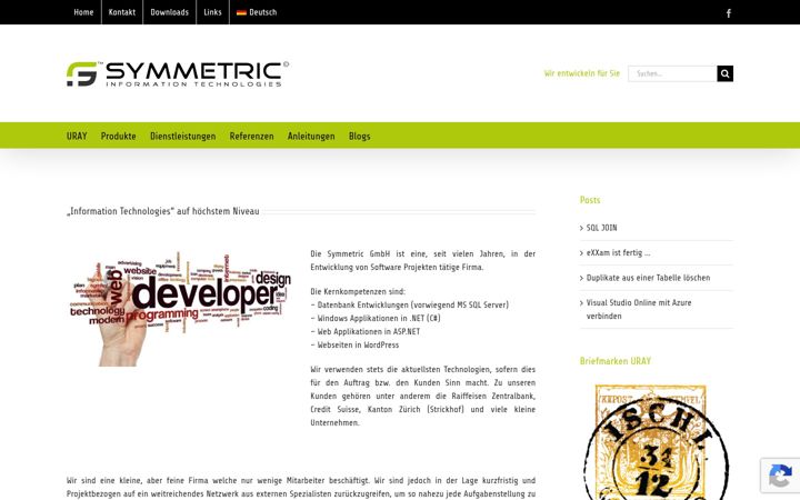 Screenshot of symmetric.ch