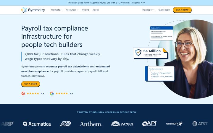 Screenshot of symmetry.com