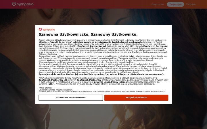Screenshot of sympatia.pl