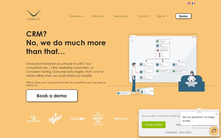 Screenshot of symplify.com