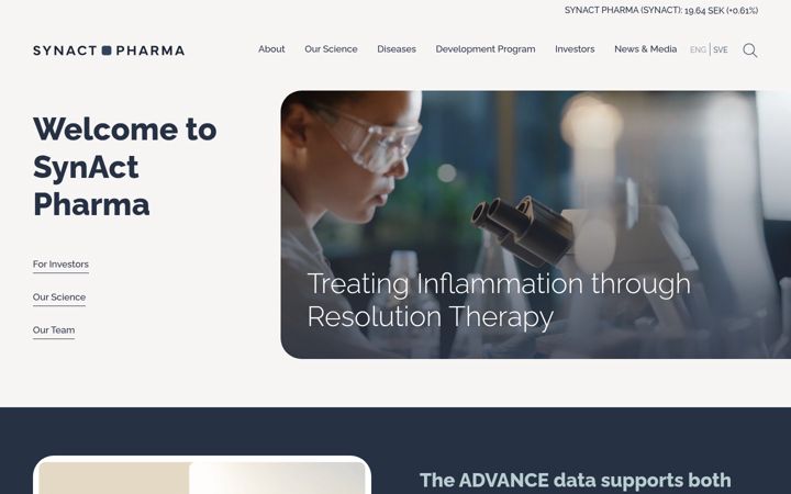 Ekrānuzņēmums no synactpharma.com