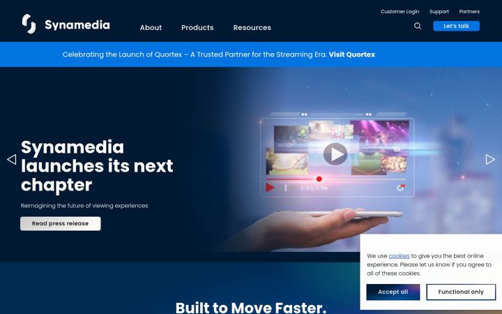 Captura de pantalla de synamedia.com