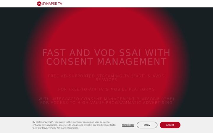 Screenshot of synapsetv.com