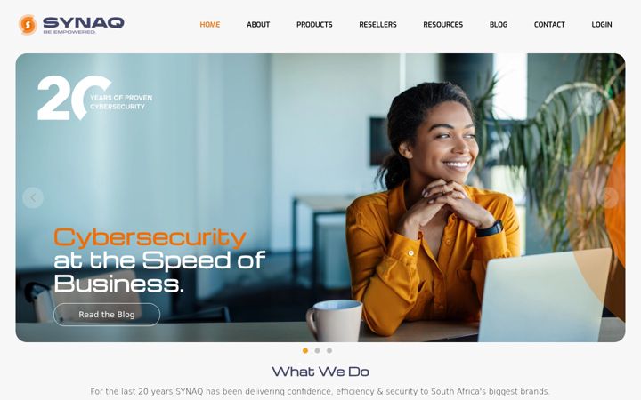 Screenshot of synaq.com