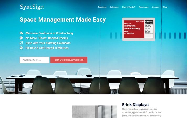 Screenshot di sync-sign.com