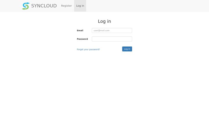 Screenshot of syncloud.it