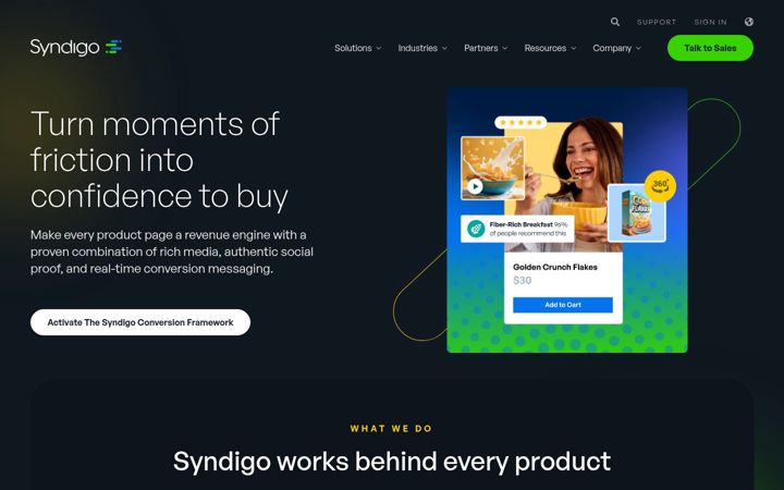 Screenshot von syndigo.com