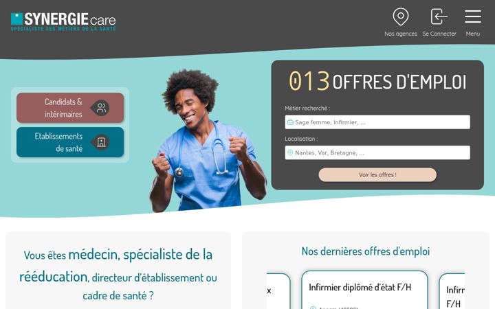 Screenshot of synergie-care.fr