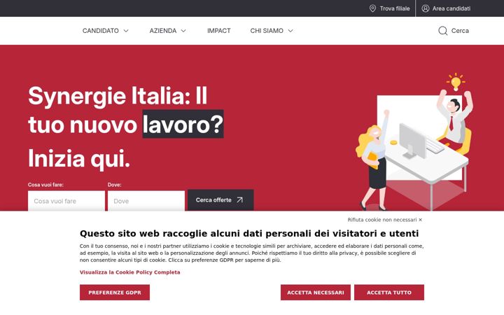 Screenshot of synergie-italia.it