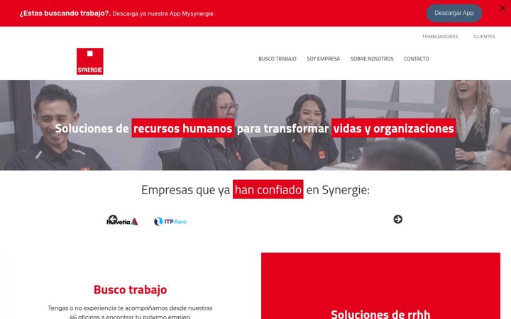 Screenshot di synergie.es