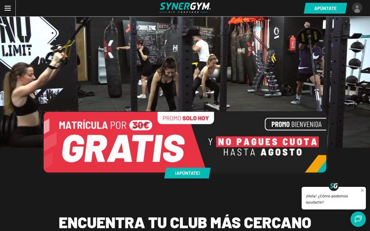 Screenshot of synergym.es