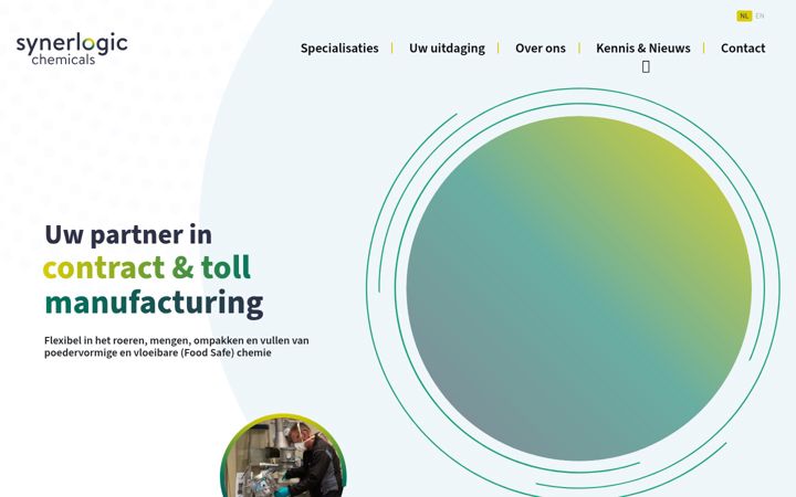 Screenshot von synerlogic-chemicals.nl