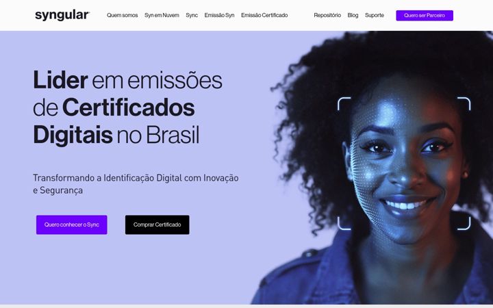Screenshot of syngularid.com.br
