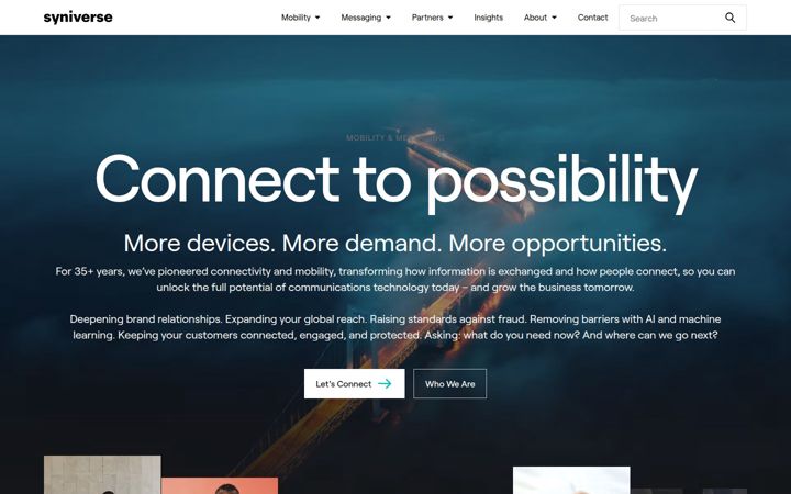 Screenshot di syniverse.com