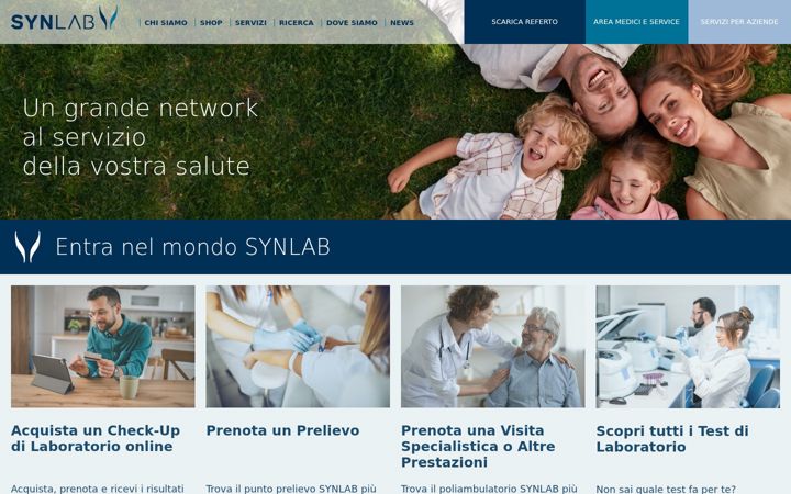 Screenshot of synlab.it
