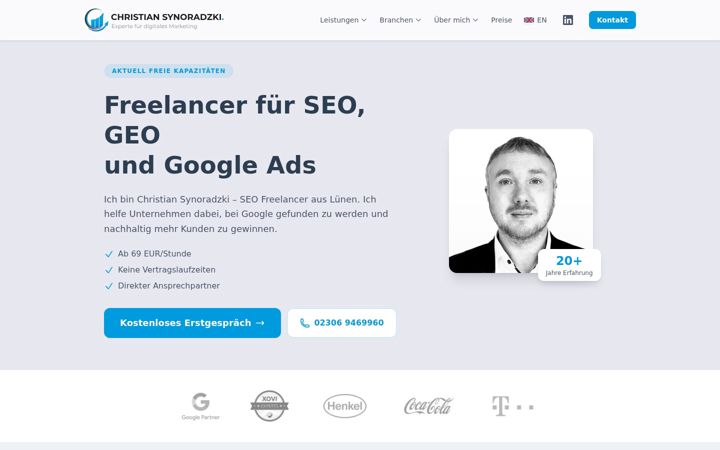 Screenshot of synoradzki.de