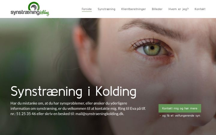 Snimka zaslona za synstraeningkolding.dk