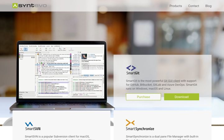 Screenshot of syntevo.com