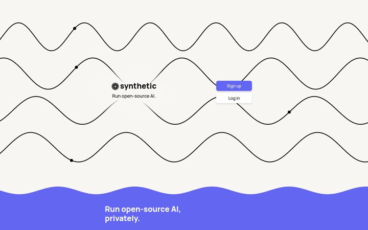 Screenshot of synthetic.new