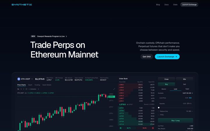 Screenshot of synthetix.io
