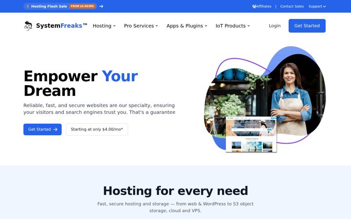 Screenshot of systemfreaks.com