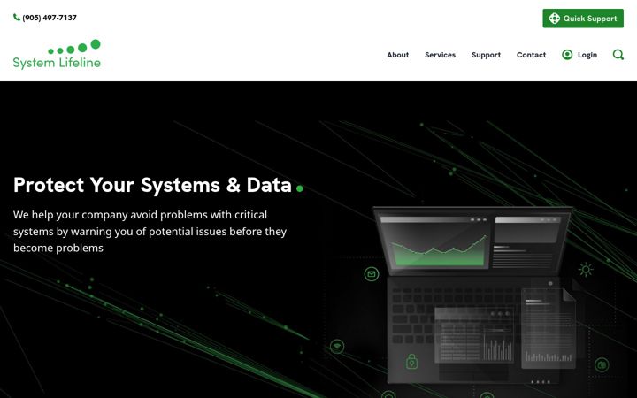 Snímek obrazovky systemlifeline.com