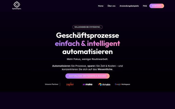 Screenshot of systemsync.de