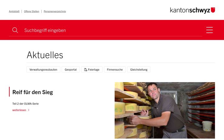 Screenshot of sz.ch