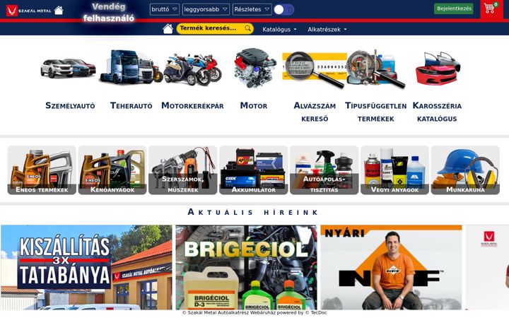 Screenshot of szakalmetal.hu