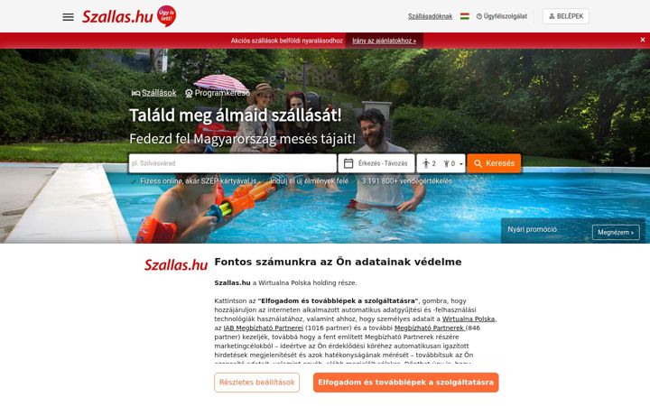 Screenshot of szallas.hu